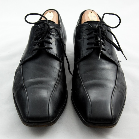 Hugo Boss Black Leather Lace-up Shoes Size 9.5 - Picture 2 of 8